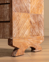French Cerused Wood Tiered Writing Desk, 1950's - Lone Fox