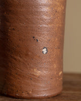 French Dark Brown Salt Glaze Sandstone Bottle, France, Early 20th Century - Lone Fox