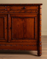 French Faux Bamboo Two - Piece Hutch, Late 19th Century - Lone Fox
