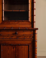 French Faux Bamboo Two - Piece Hutch, Late 19th Century - Lone Fox