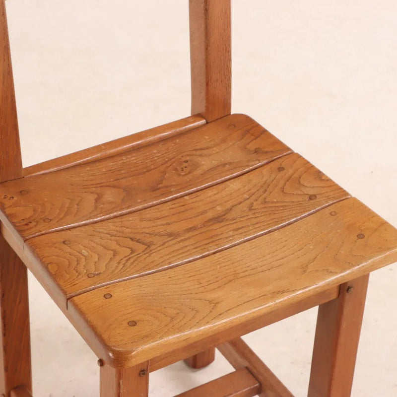 French Oak Dining Chairs from 1945 (Set of 6) - Lone Fox