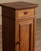 French Oak Pedestal Cabinet / Accent Table 2, Late 19th Century - Lone Fox