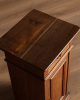 French Oak Pedestal Cabinet / Accent Table 2, Late 19th Century - Lone Fox