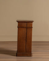 French Oak Pedestal Cabinet / Accent Table 3, Late 19th Century - Lone Fox