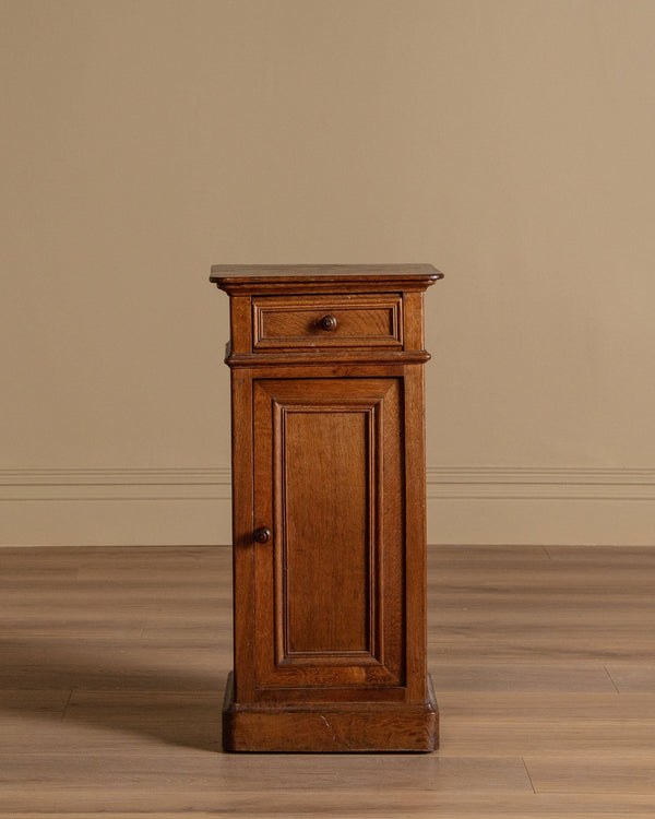 French Oak Pedestal Cabinet / Accent Table 3, Late 19th Century - Lone Fox