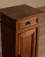 French Oak Pedestal Cabinet / Accent Table 3, Late 19th Century - Lone Fox