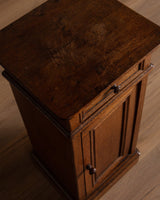 French Oak Pedestal Cabinet / Accent Table 3, Late 19th Century - Lone Fox