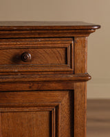 French Oak Pedestal Cabinet / Accent Table 3, Late 19th Century - Lone Fox