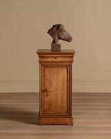 French Oak Pedestal Cabinet / Accent Table, Late 19th Century - Lone Fox
