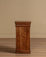 French Oak Pedestal Cabinet / Accent Table, Late 19th Century - Lone Fox