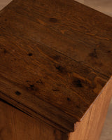 French Oak Pedestal Cabinet / Accent Table, Late 19th Century - Lone Fox