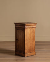 French Oak Pedestal Cabinet / Accent Table, Late 19th Century - Lone Fox