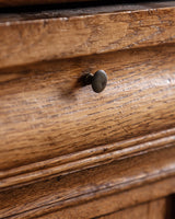 French Oak Pedestal Cabinet / Accent Table, Late 19th Century - Lone Fox
