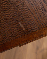 French Oak Tapered Leg Dining Table w/ Leaves, 1950's - Lone Fox