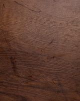 French Round Oak Coffee Table w/ Flared Legs, 1960's - Lone Fox