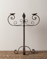 French Rusted Wrought Iron Candelabra - Lone Fox