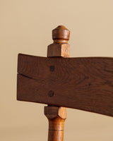 French Rustic Oak Side Chair, 1940's (2 available) - Lone Fox