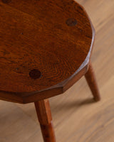 French Rustic Oak Side Chair, 1940's (2 available) - Lone Fox