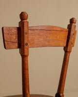 French Rustic Oak Side Chair, 1940's (2 available) - Lone Fox