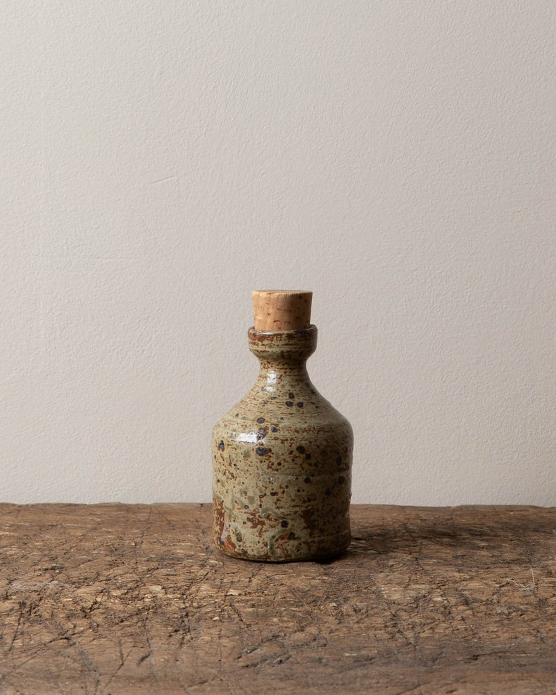 French Stoneware Bottle with Cork - Lone Fox