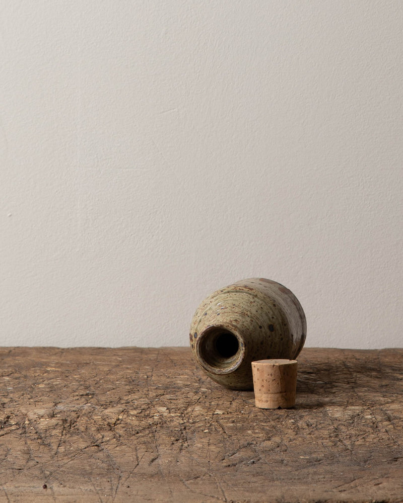 French Stoneware Bottle with Cork - Lone Fox