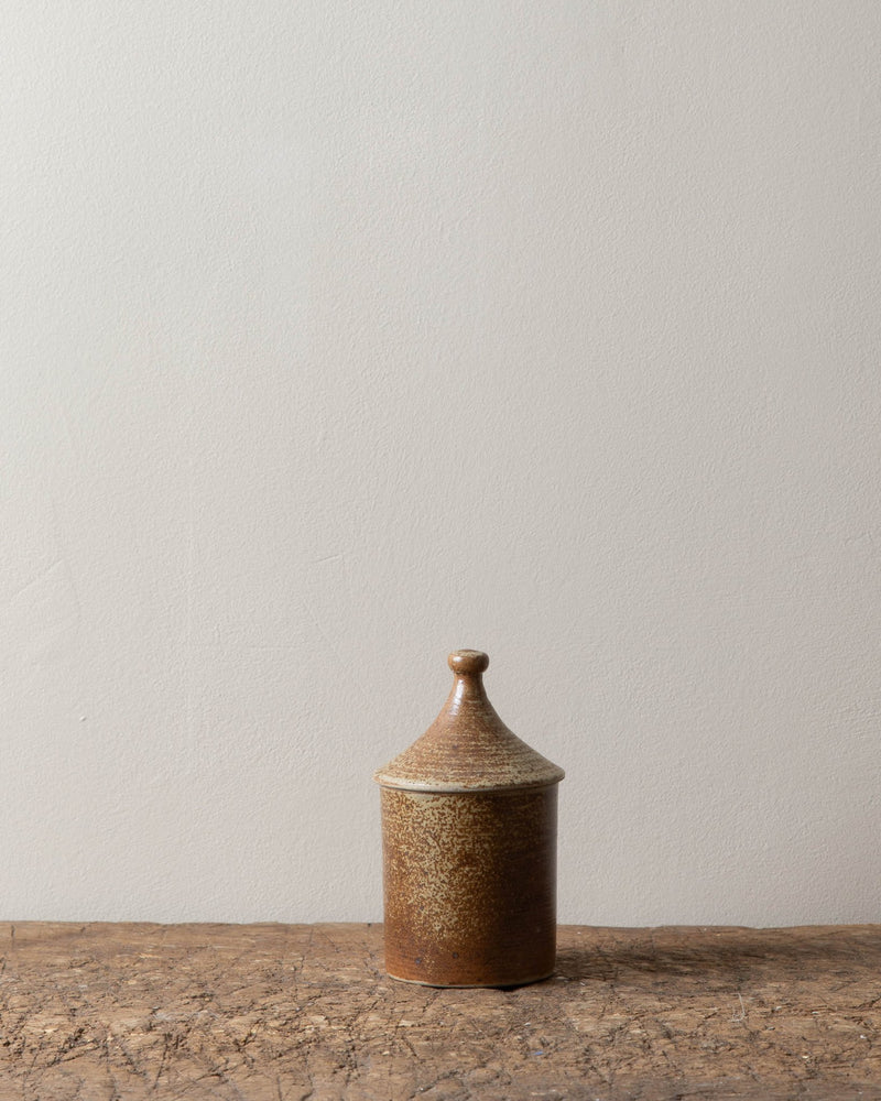 French Stoneware Canister w/ Cone Lid - Lone Fox