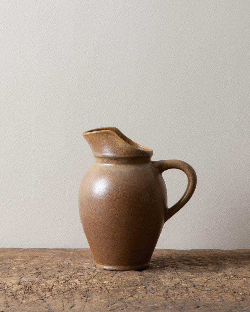 French Stoneware Wide Neck Pitcher - Lone Fox