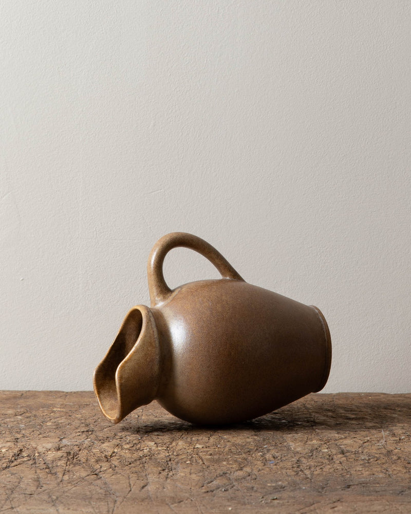 French Stoneware Wide Neck Pitcher - Lone Fox