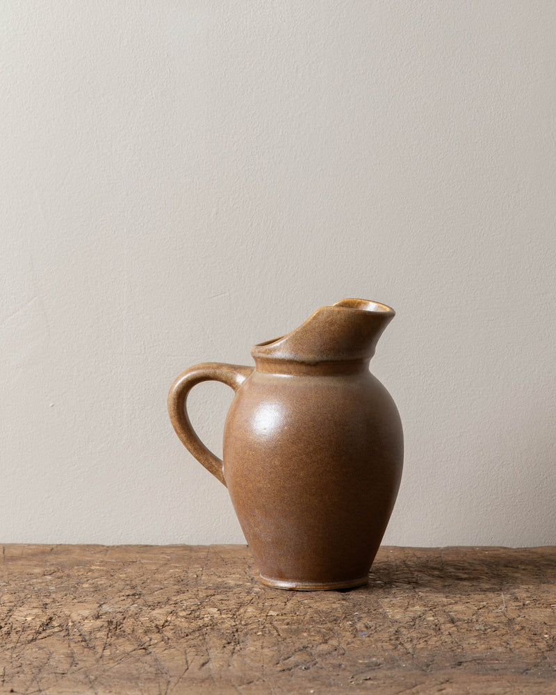 French Stoneware Wide Neck Pitcher - Lone Fox