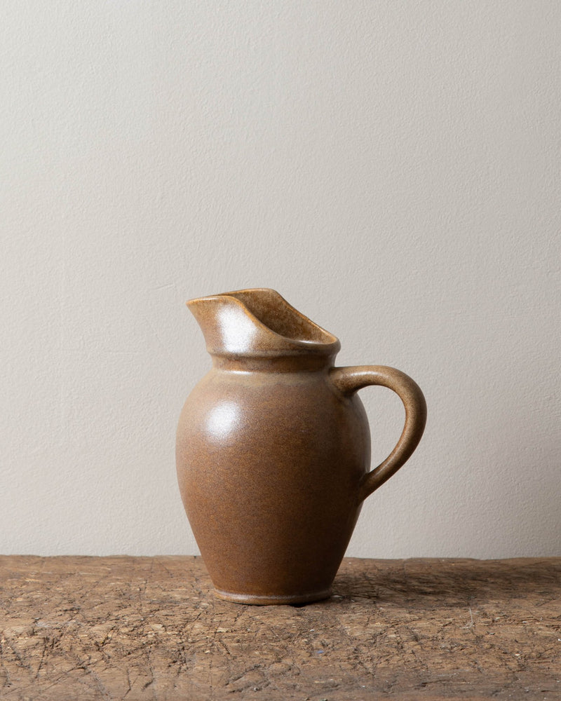 French Stoneware Wide Neck Pitcher - Lone Fox