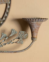 French Three-Arm Botanical Candle Sconce, Contemporary - Lone Fox