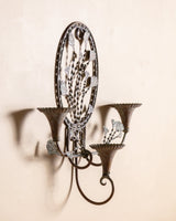 French Three-Arm Botanical Candle Sconce, Contemporary - Lone Fox