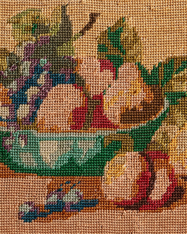 Fruit Bowl Still Life Embroidered Framed Art - Lone Fox