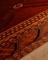 Geometric Inlaid Wood Storage Bench / Chest, United States, Early 20th Century - Lone Fox