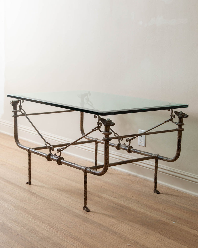 Giacometti Bronze& Iron Etrucsan Coffee Table by Paul Ferrante - Lone Fox