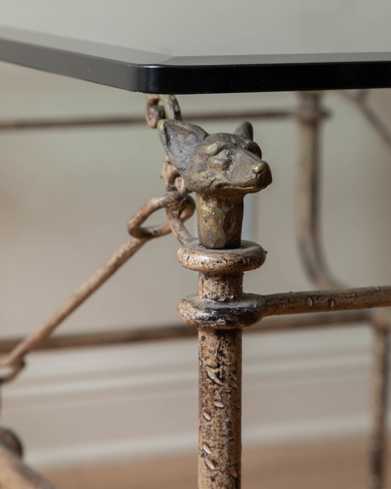 Giacometti Bronze& Iron Etrucsan Coffee Table by Paul Ferrante - Lone Fox