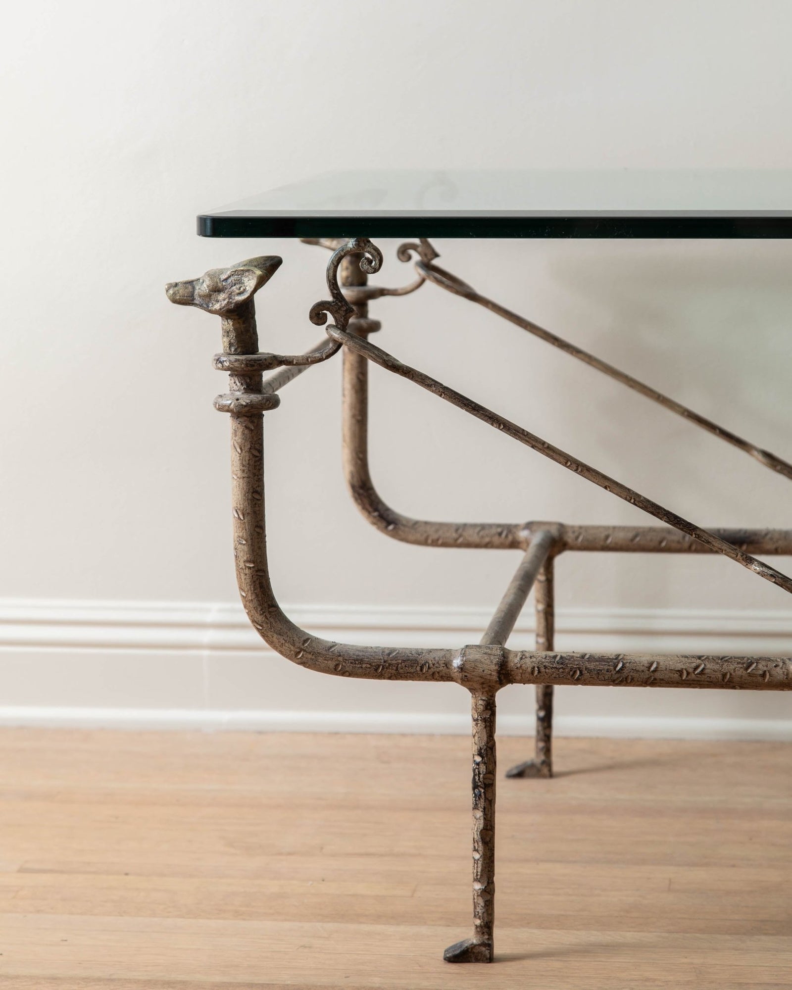 Giacometti Bronze & Iron Etrucsan Coffee Table by Paul