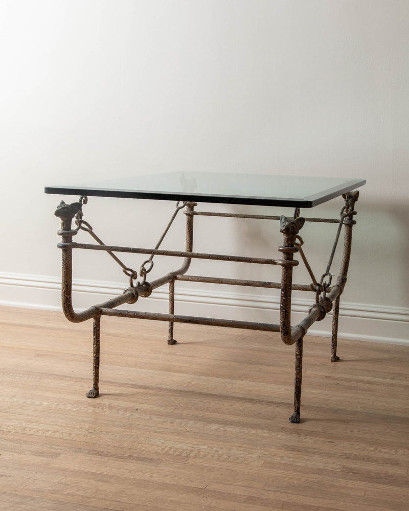 Giacometti Bronze& Iron Etrucsan Coffee Table by Paul Ferrante - Lone Fox