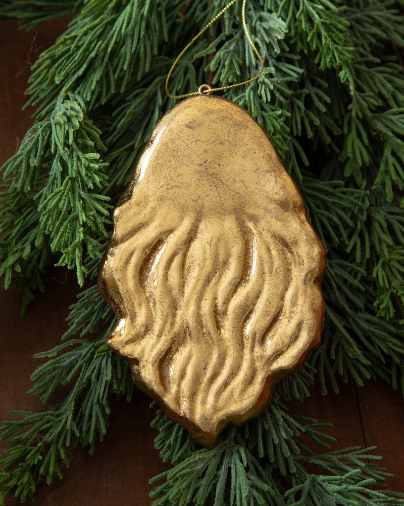 Gilded Resin Santa Ornament - Lone Fox