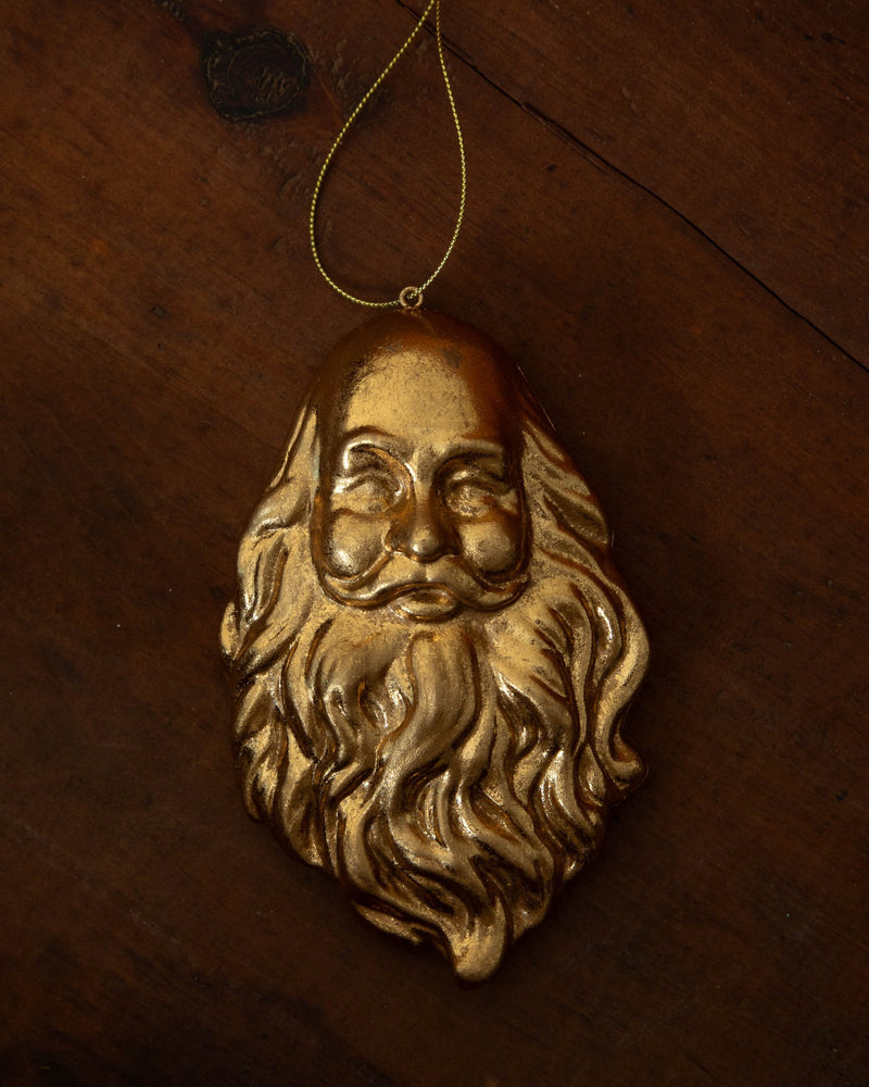 Gilded Resin Santa Ornament - Lone Fox