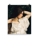 "Girl Arranging Her Hair" Art Print - Lone Fox