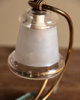 Glass & Brass Table Lamp, Manner of Fontana Arte, Italy, 1950's - Lone Fox