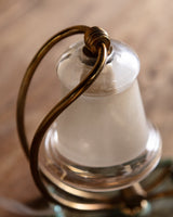 Glass & Brass Table Lamp, Manner of Fontana Arte, Italy, 1950's - Lone Fox