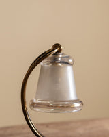 Glass & Brass Table Lamp, Manner of Fontana Arte, Italy, 1950's - Lone Fox