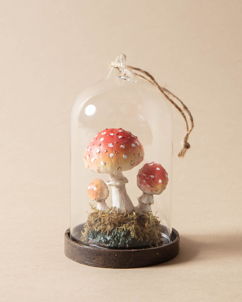 Glass Cloche Mushroom Ornaments - Lone Fox