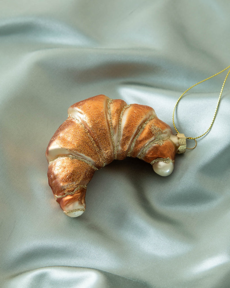 Glass Croissant Ornament - Lone Fox