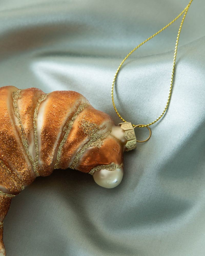 Glass Croissant Ornament - Lone Fox