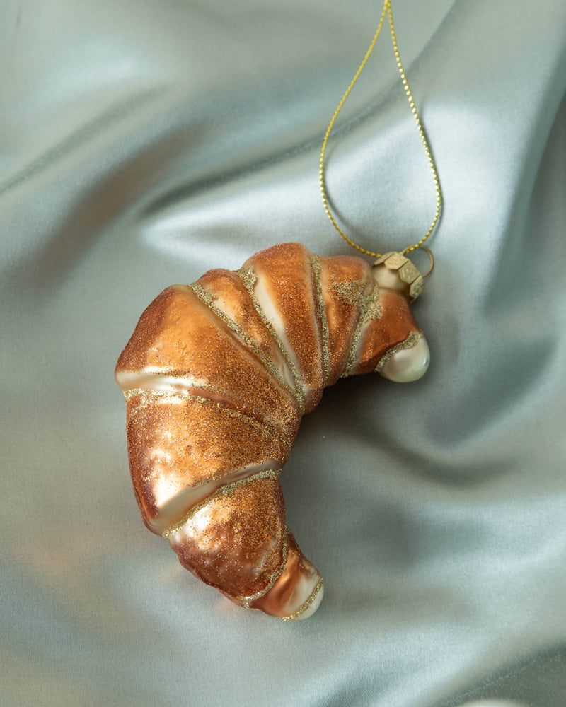 Glass Croissant Ornament - Lone Fox