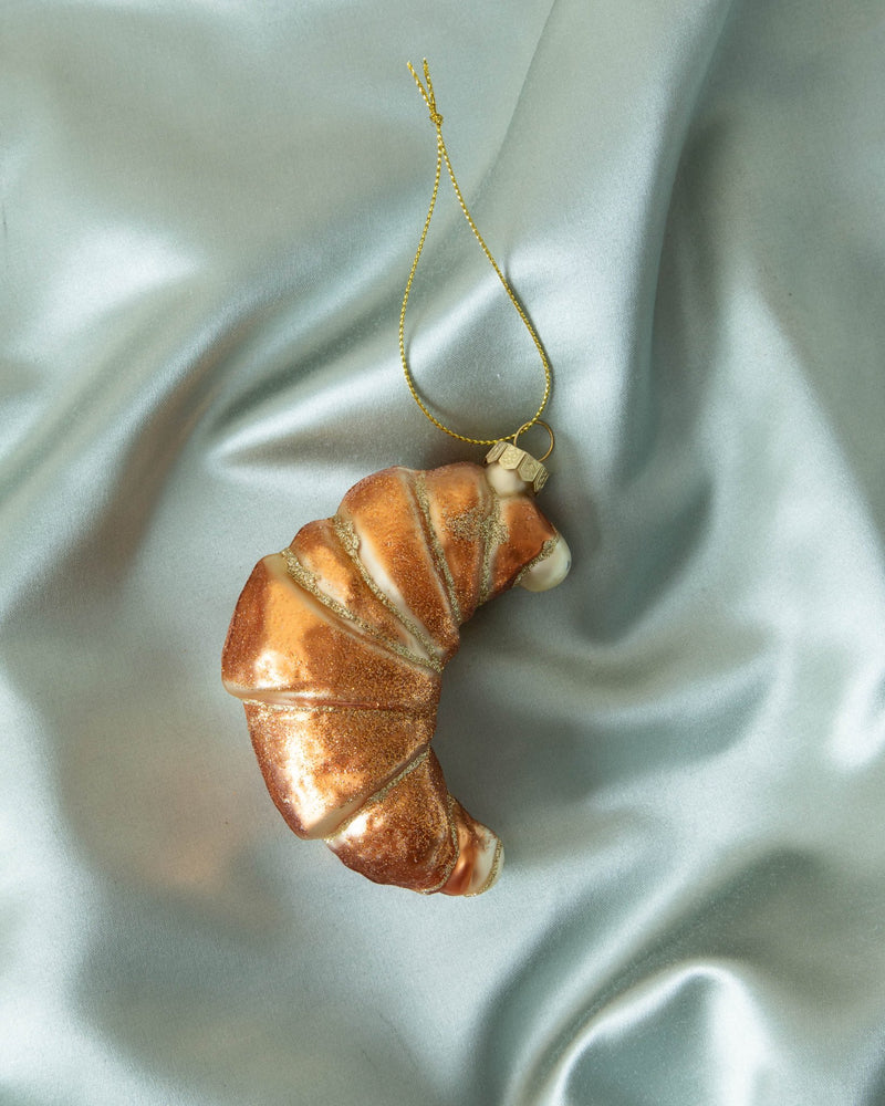 Glass Croissant Ornament - Lone Fox