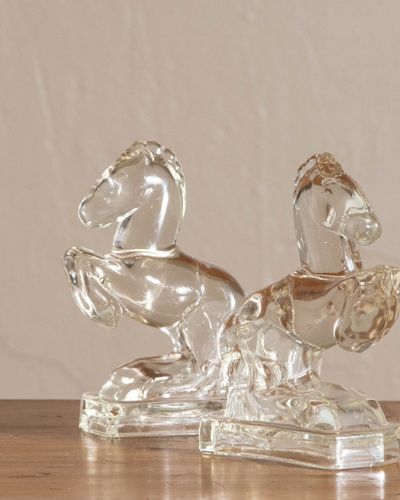 Glass Horse Bookends (Set of 2) - Lone Fox